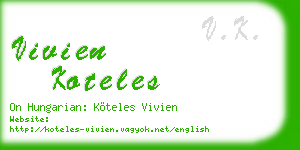vivien koteles business card