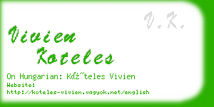 vivien koteles business card